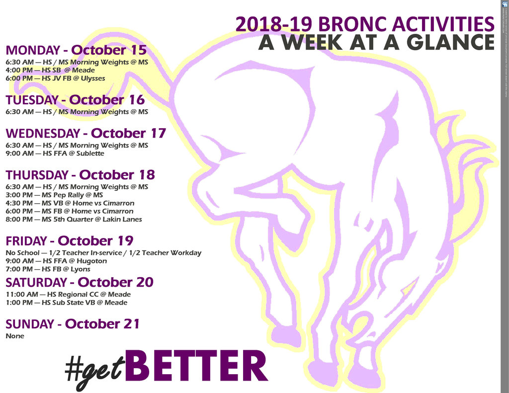 Week at a Glance