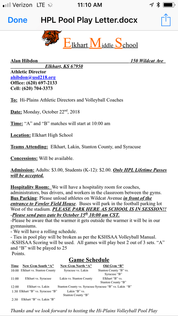 MS volleyball pool play schedule for Monday.