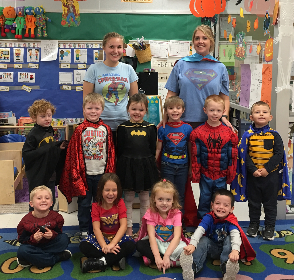 Superhero fun in preschool, for red ribbon week!