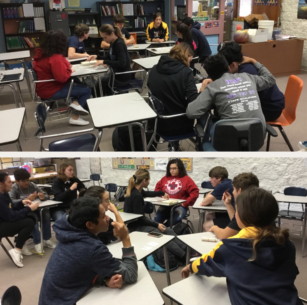 During Advisory today, the students practiced their Negotiating Skills.