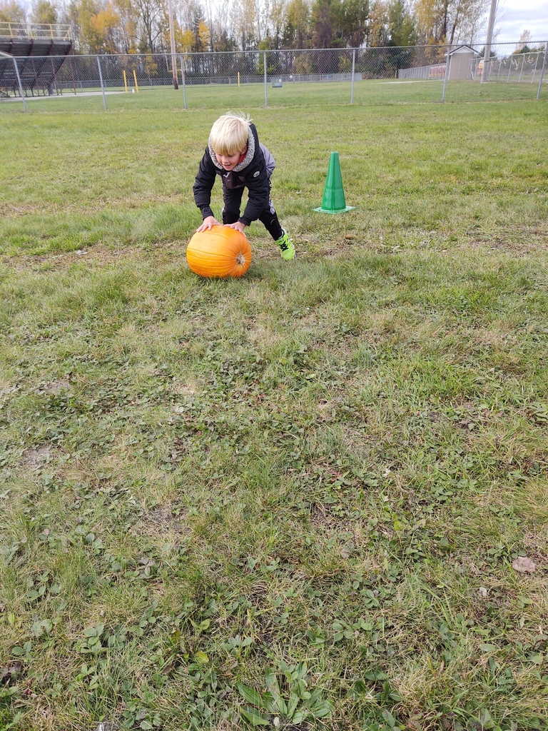 Today was the start of our fun fall activities in PE. Students competed in pumpkin rolling relay races!