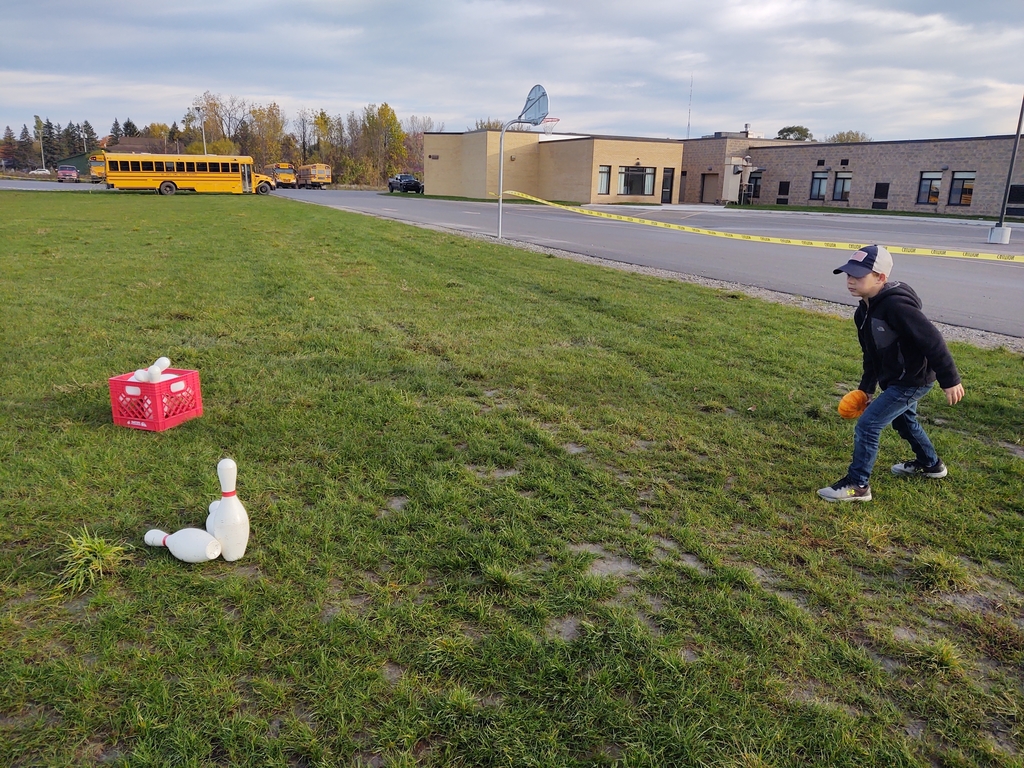 Students had fun today booowling, and learning about eating pumpkins and squash in PE.