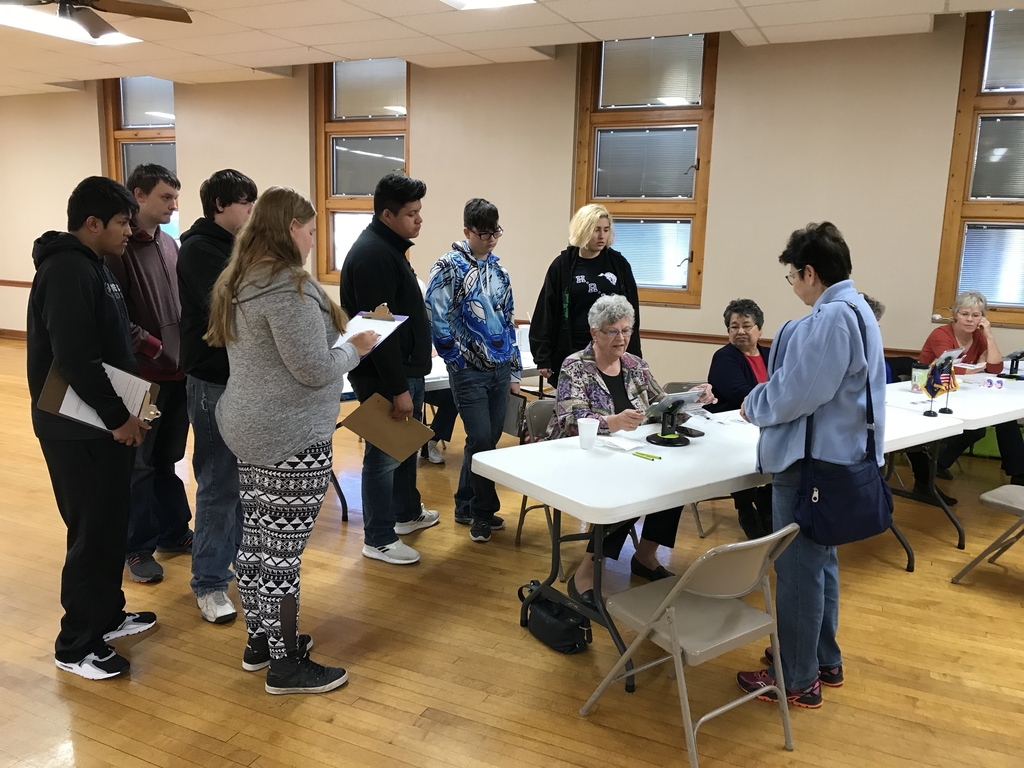 Checking in at the registration table