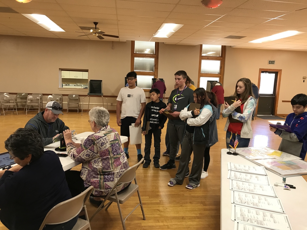 Eighth graders learning how to vote