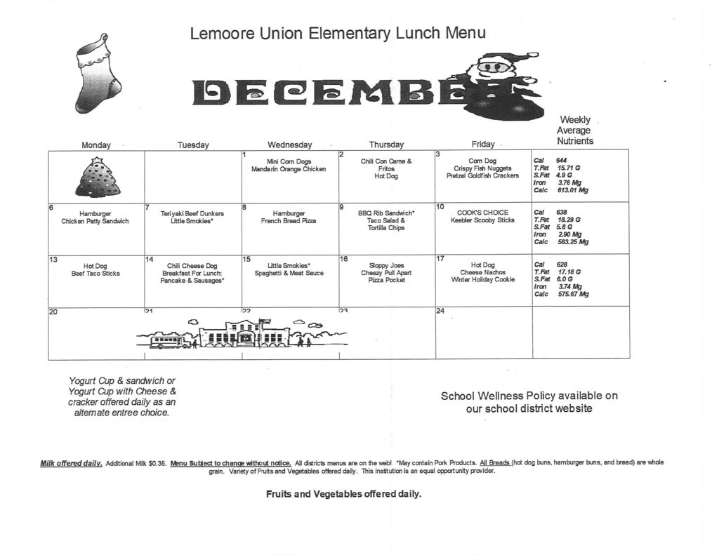 Lunch Menu 