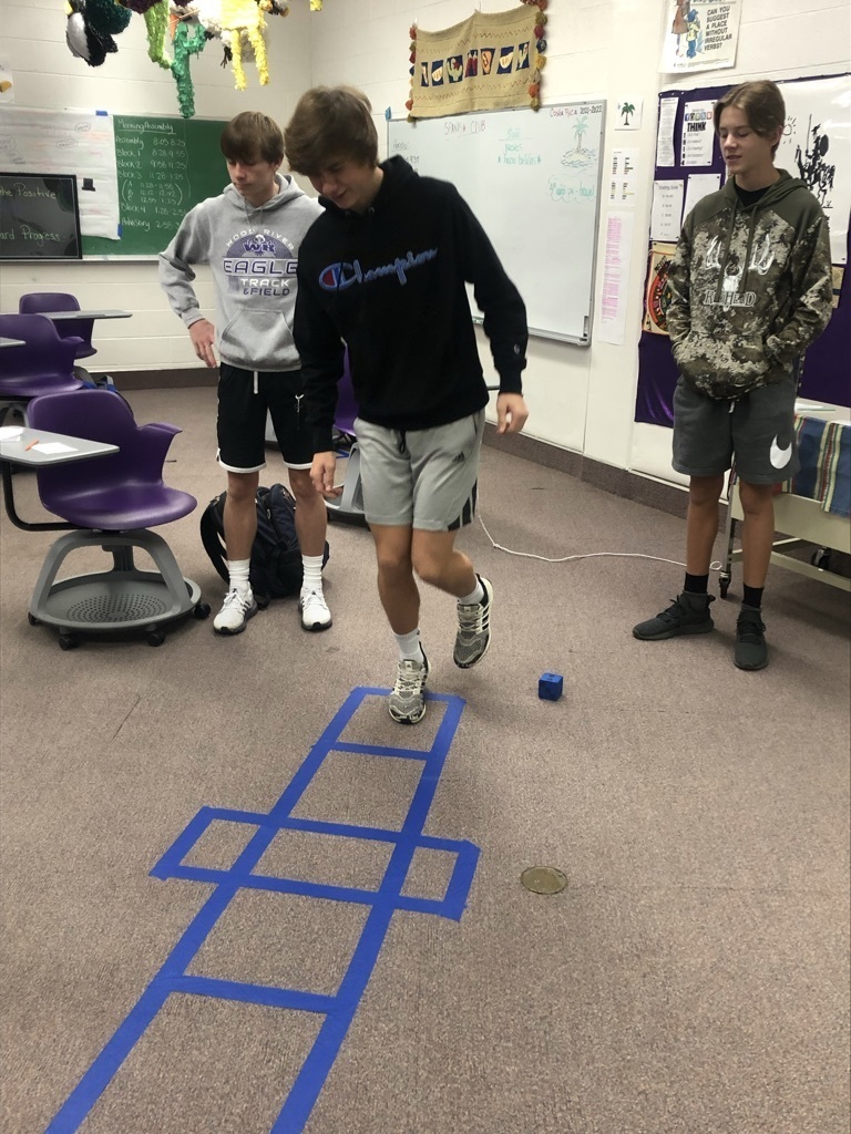 Spanish 2 verb hopscotch