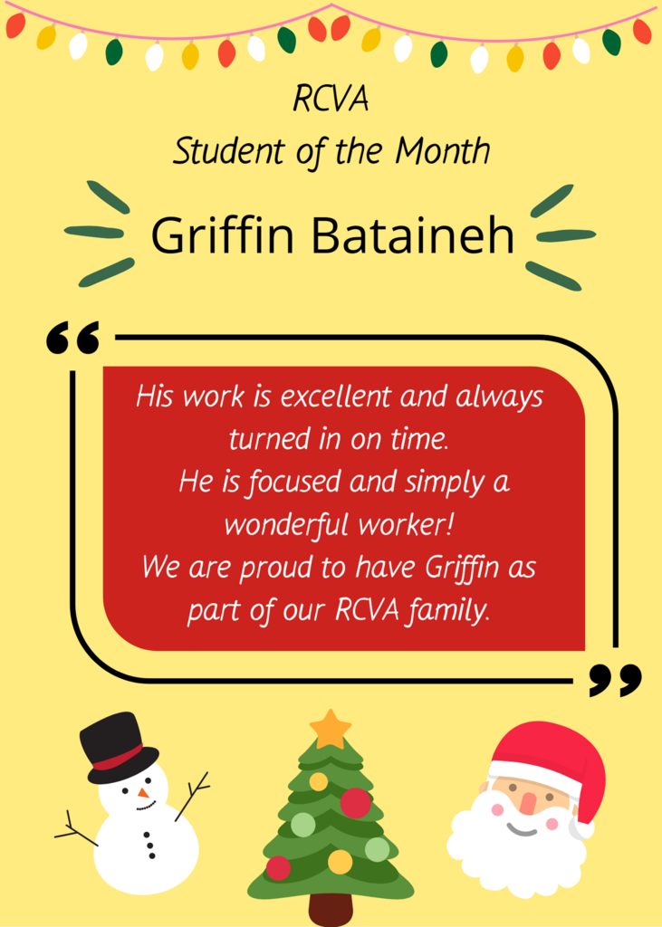 Dec Student of the Month