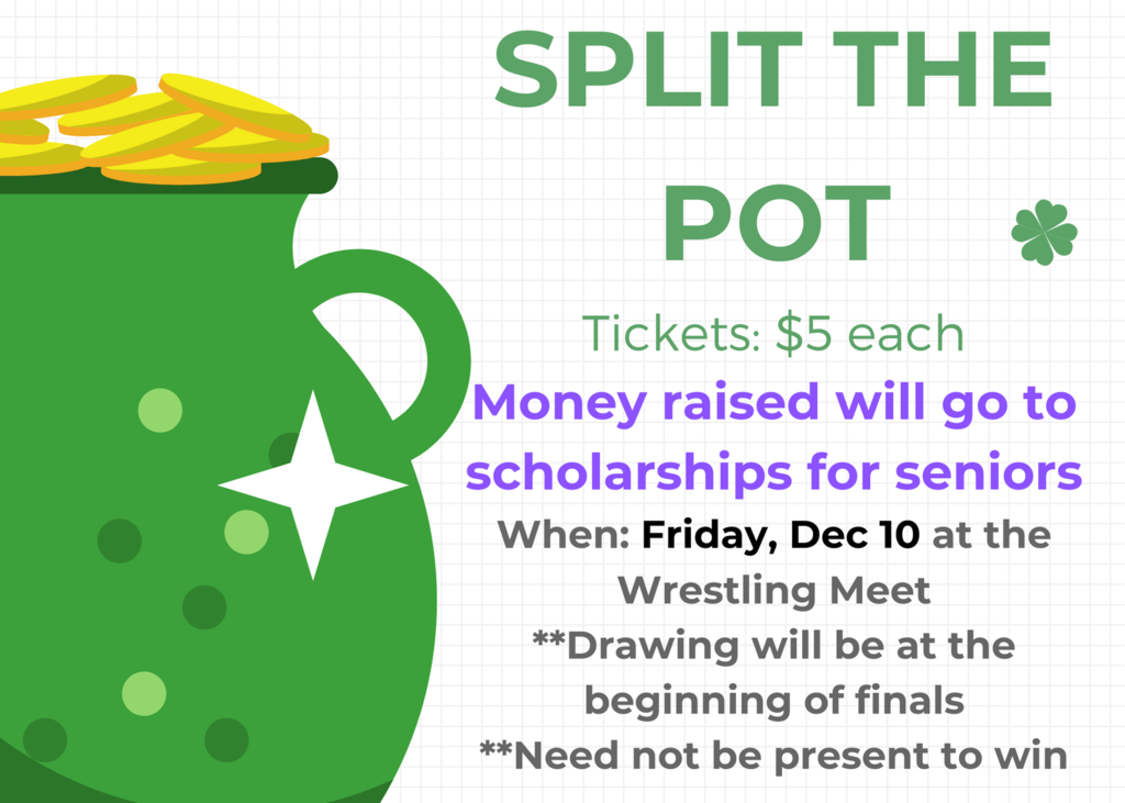 Split the Pot at the Wrestling Meet Fri Dec 10