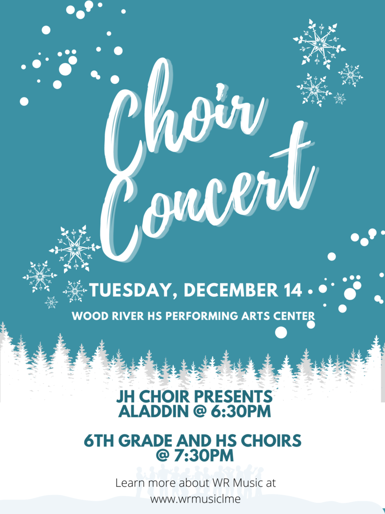 Winter Choir Concerts 12/14 @ 6:30p & 7:30p!