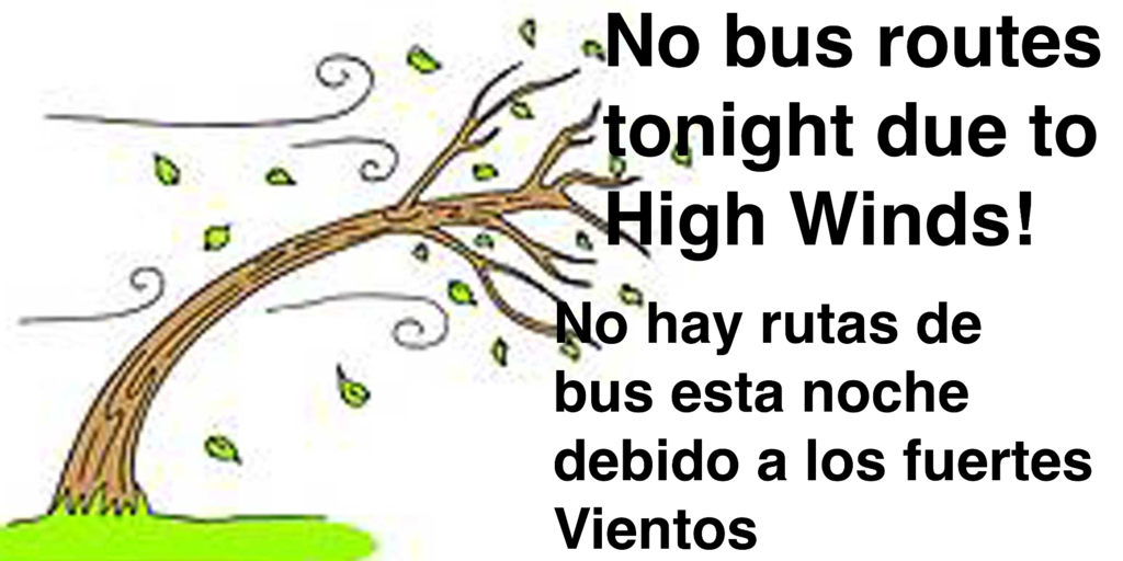 No bus routes tonight!