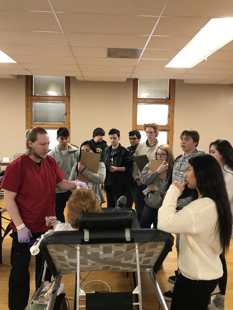 Watching classmate donate