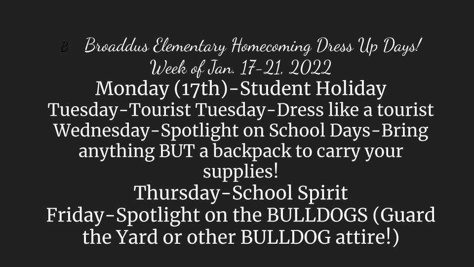 Homecoming Dress UP Days