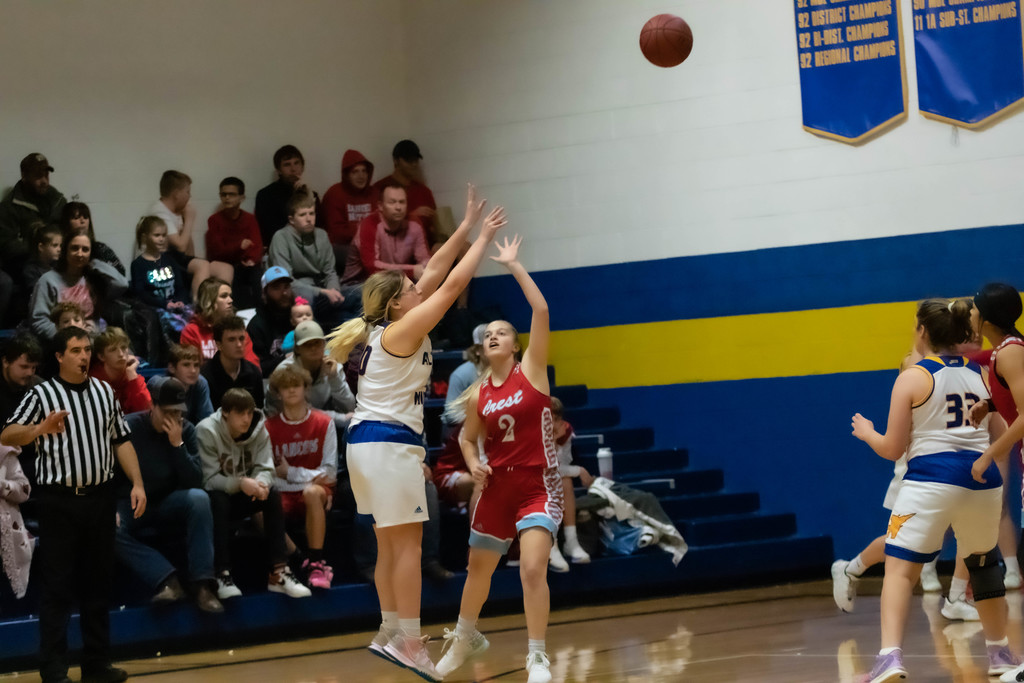 Kyra shoots 3 pointer.