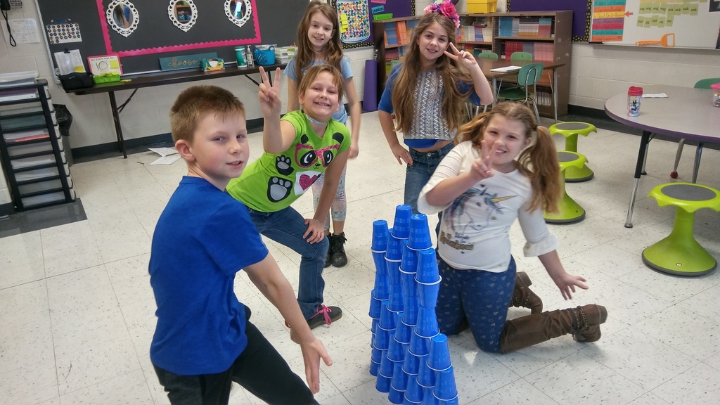 Math cup stacking challenge!
