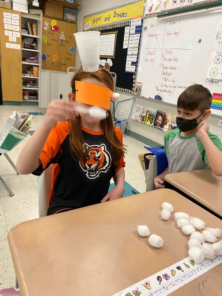 Blind folded cotton ball challenge 