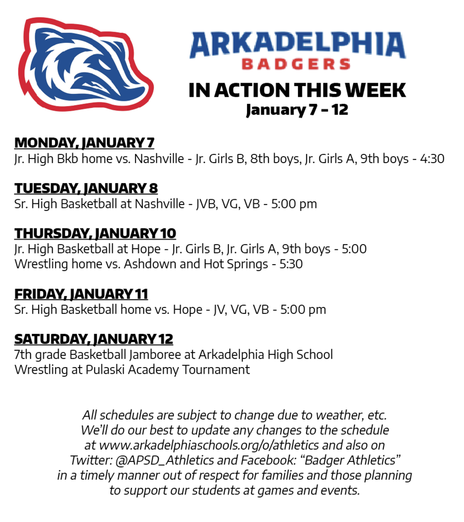 This Week in APSD Athletics: January 7-12