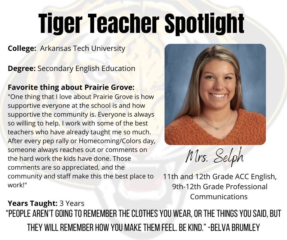Teacher Spotlight- Selph