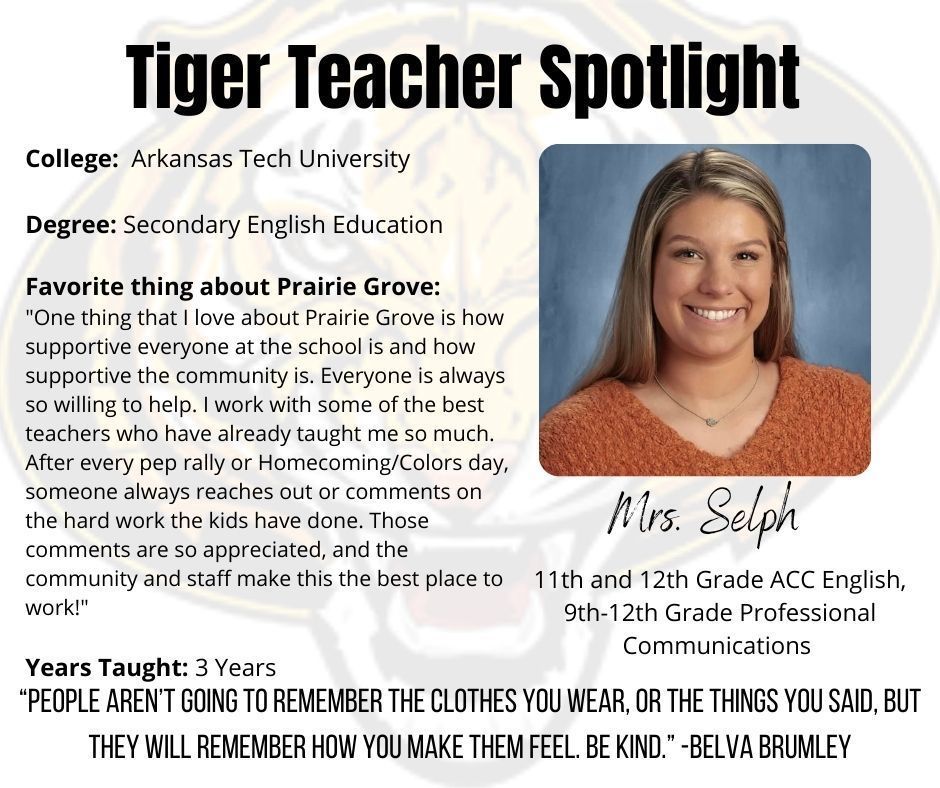 Teacher Spotlight- Selph 