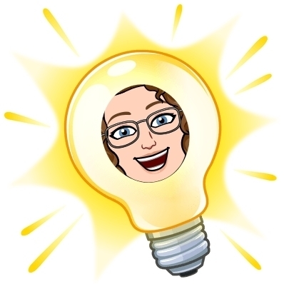 Cartoon of Ms. Pointer as a lightbulb