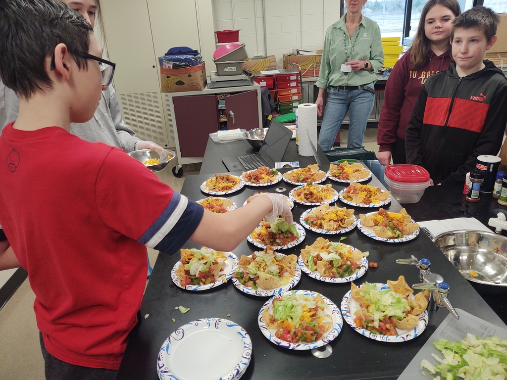 Check out the yummy turkey nachos Mrs. Stanley's 7th grade health class made today!