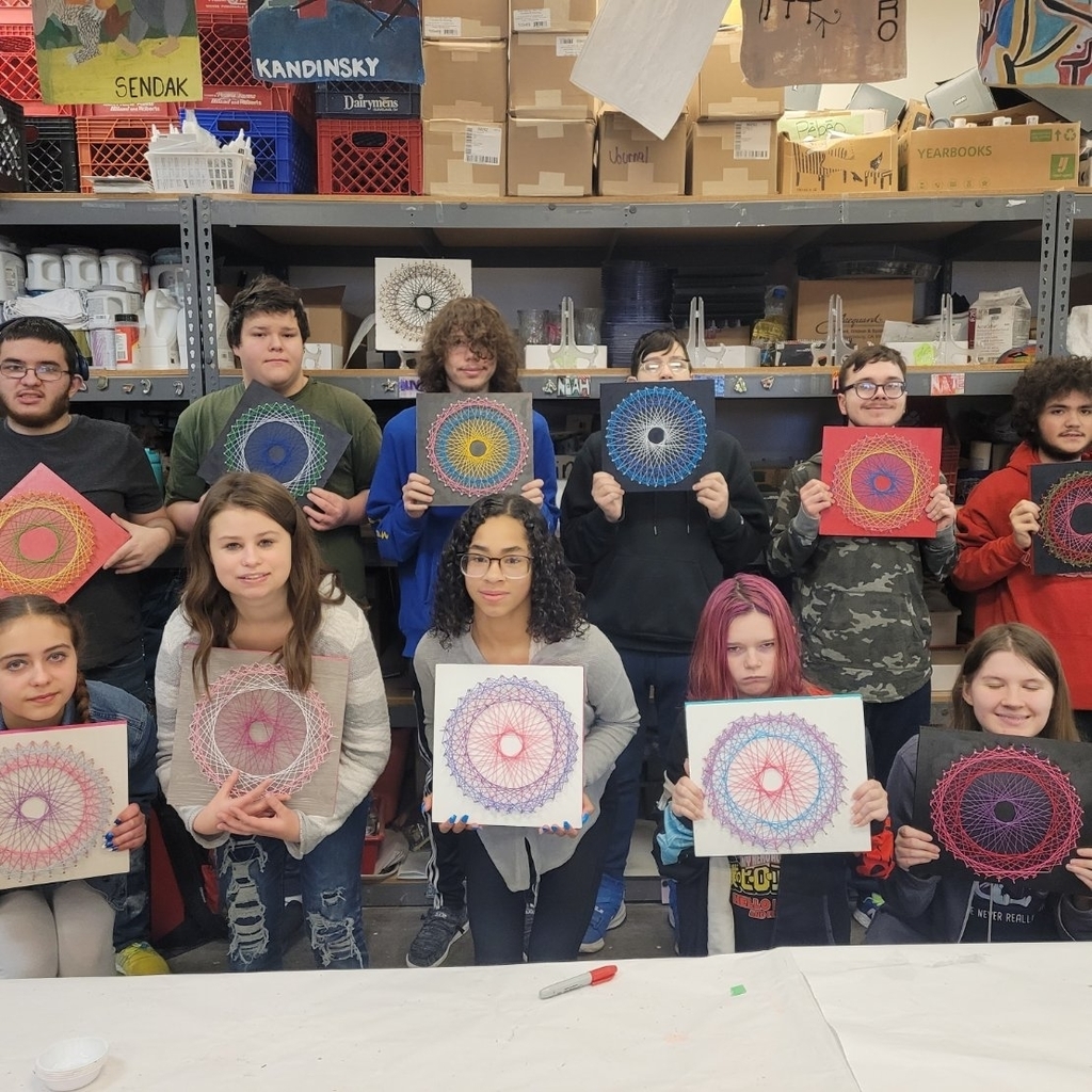 3D Art Student completed these String Art projects this week! #dragonpride