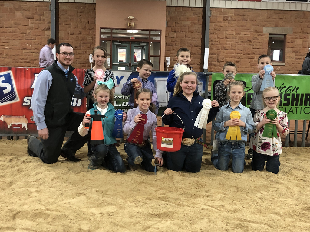 Meghan won 6th in Showmanship Team Purebred