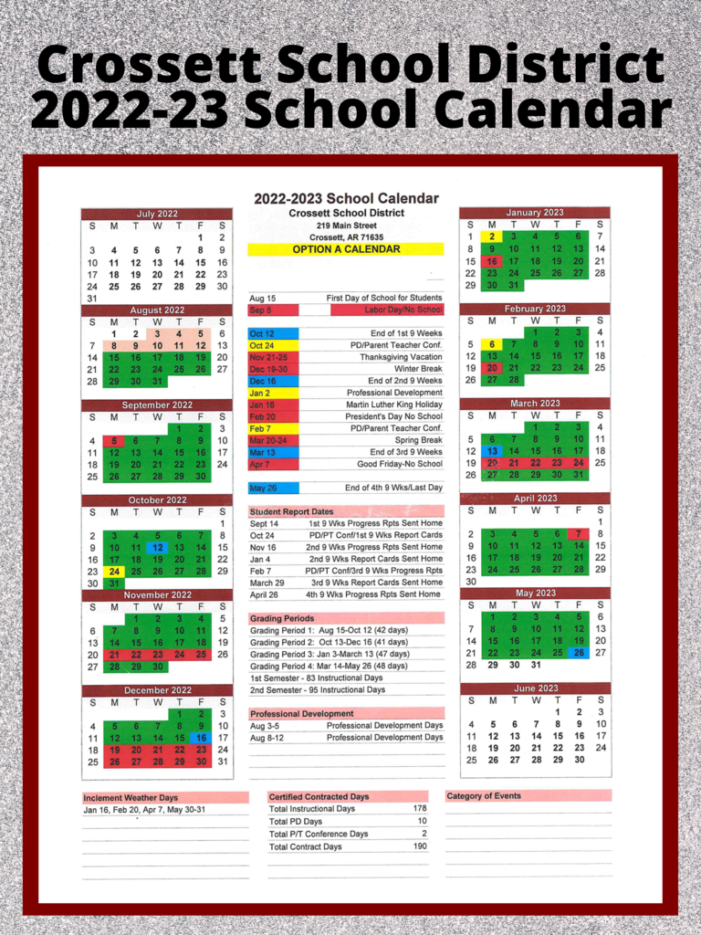 22-23 District Calendar