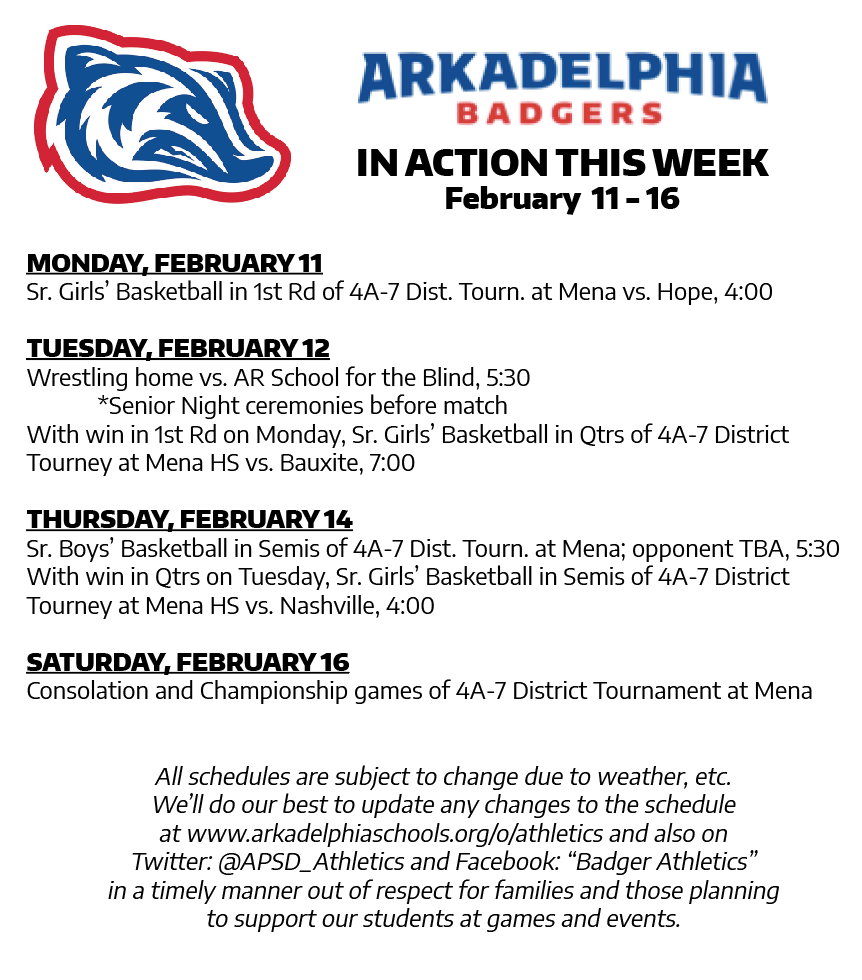 This Week in APSD Athletics: Feb. 11-16