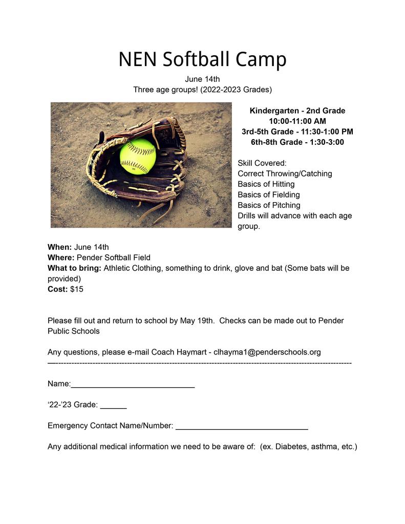softball camp