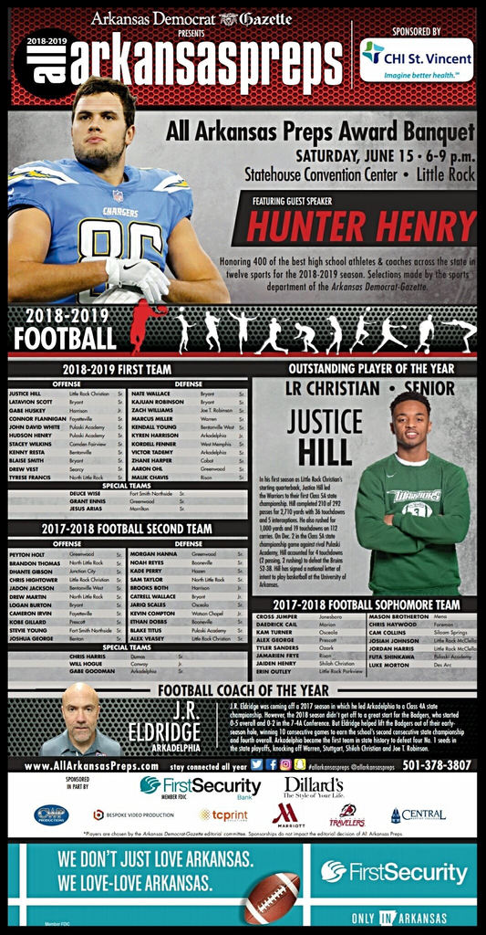 All Arkansas Preps Football Team: Harrison, Tademy, Goodman, Eldridge