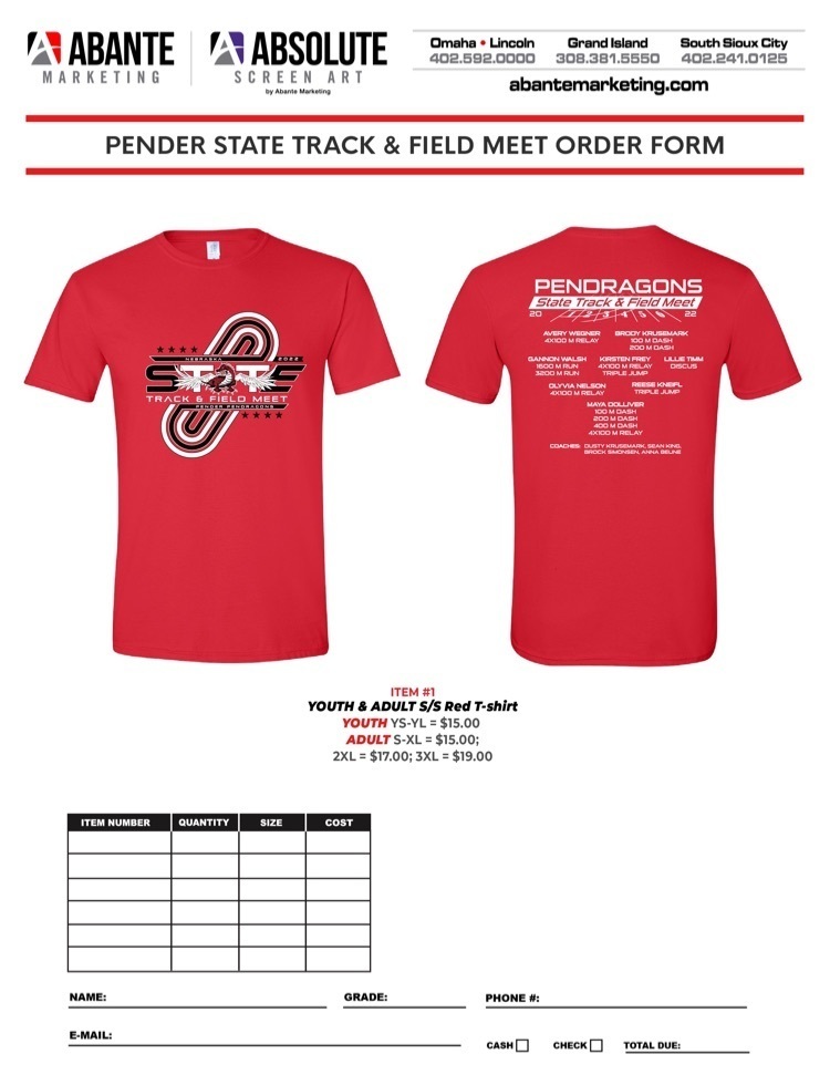 State track order form