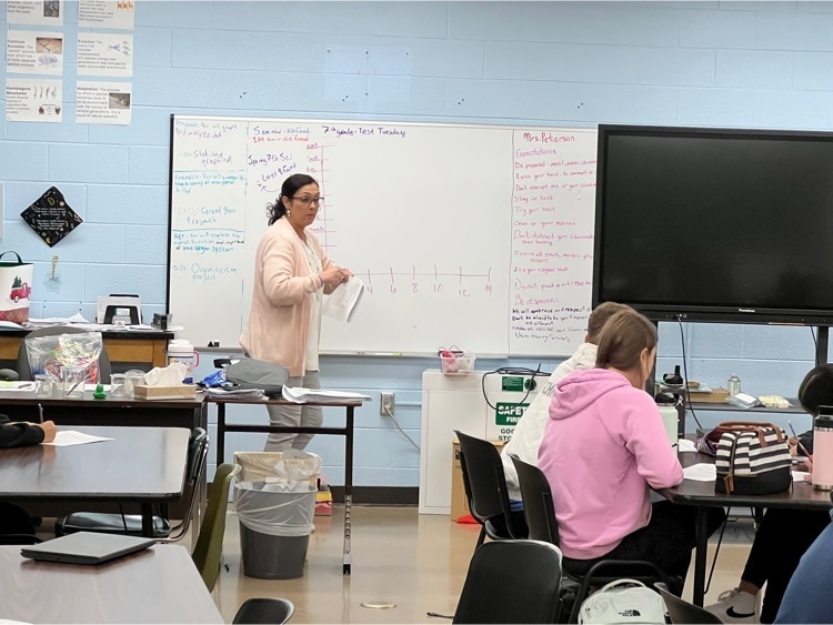 Mrs. Powell teaching science