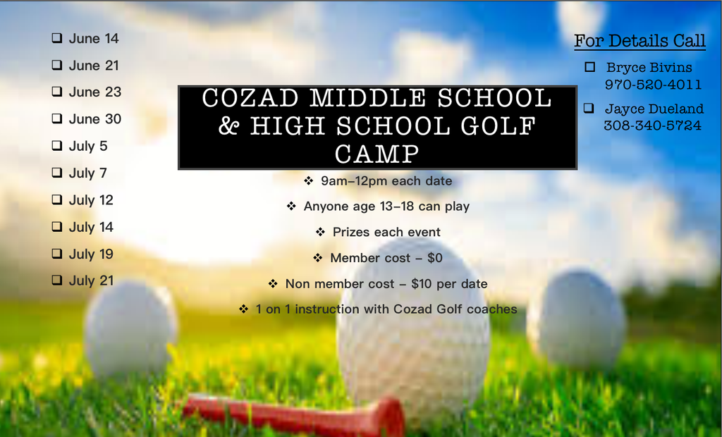 CMS and CHS Golf Camp