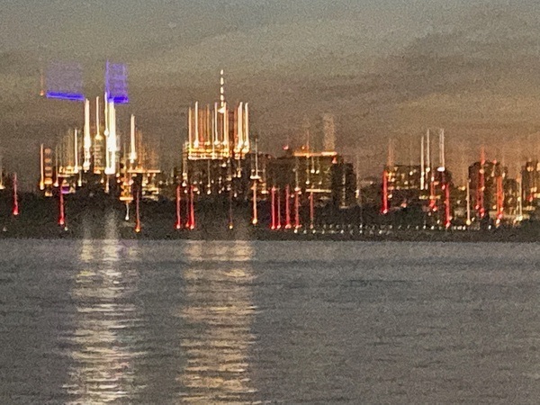 DC skyline at night.