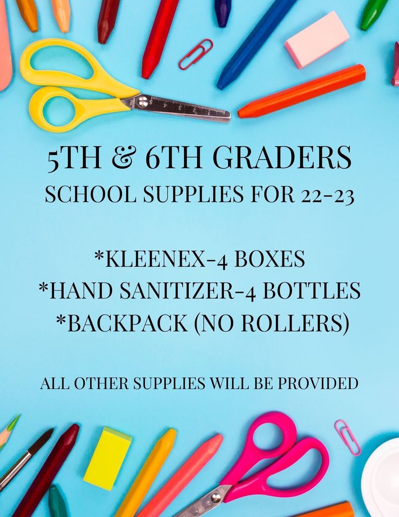 School Supplies for 22-23
