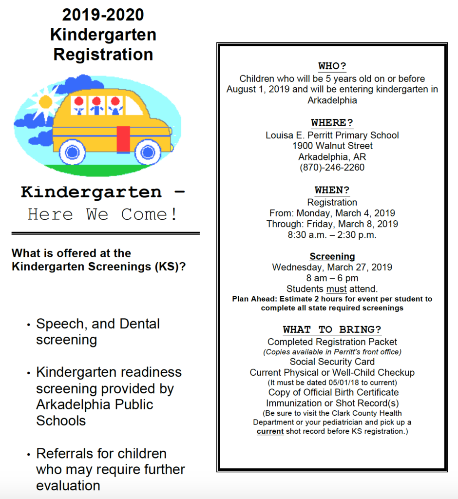 Kindergarten Registration