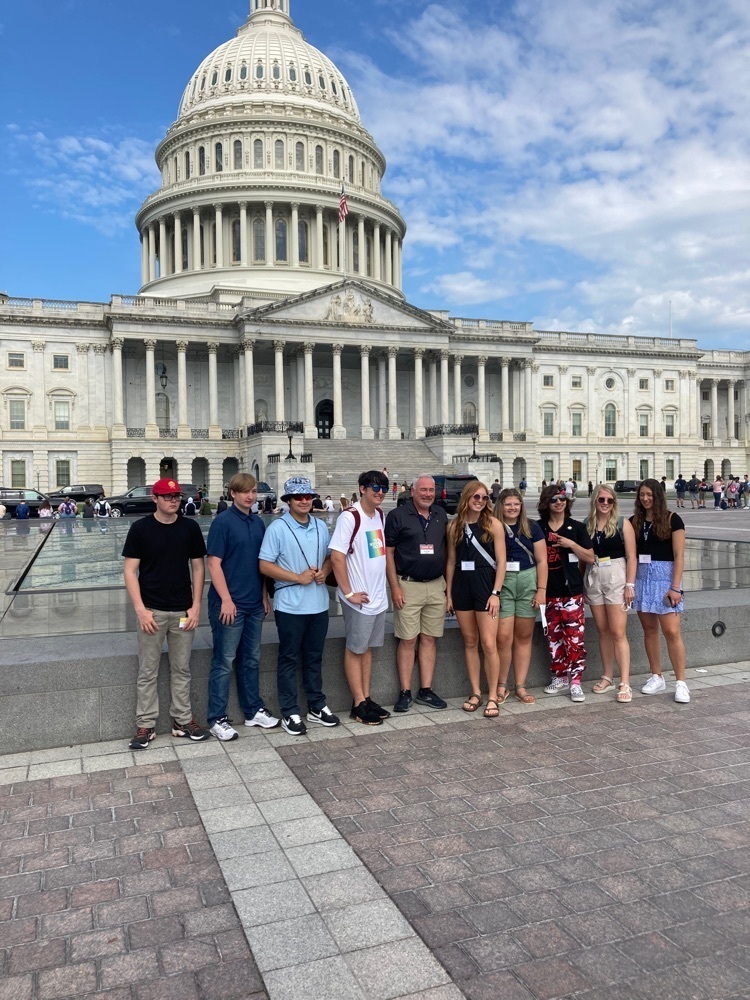 The students are excited to see Senator Deb Fisher at Capitol Hill