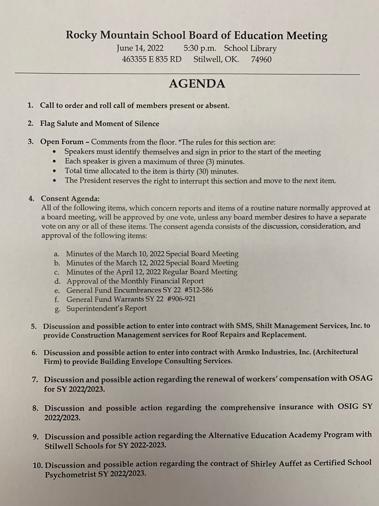 June 2022 Agenda Pg 1