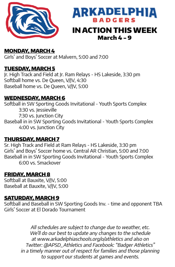 This week in APSD Athletics: March 4-9