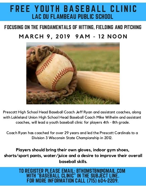 Free Youth Baseball Clinic 