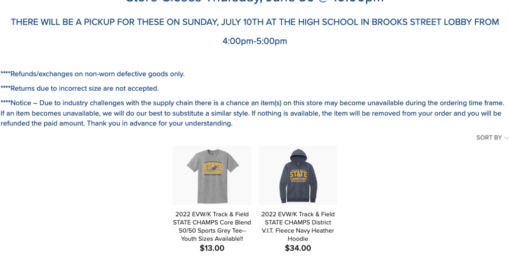 Girls' Track State Champ Shirts