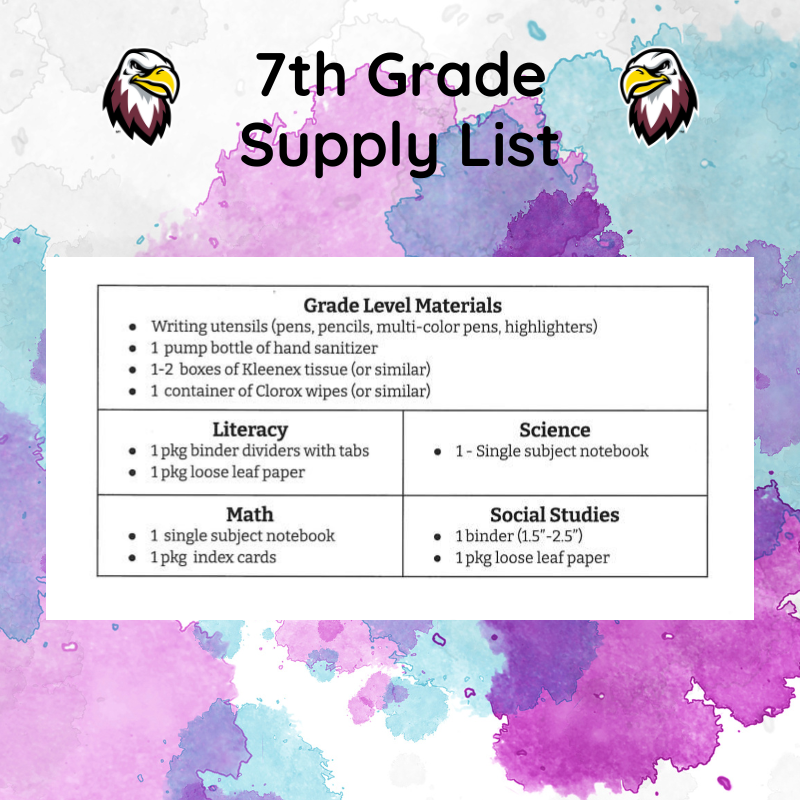 7th Supply List