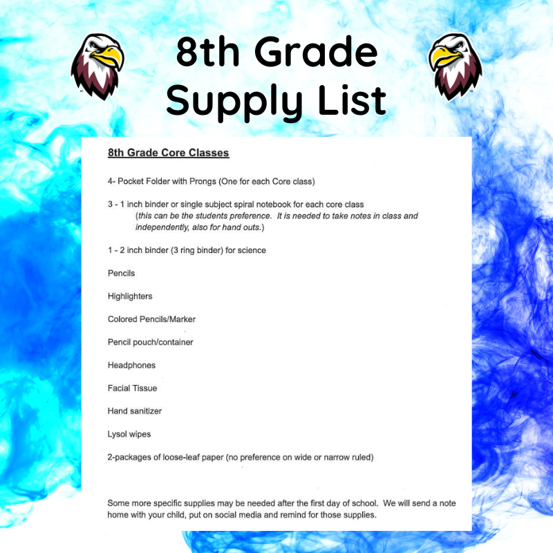8th Supply List