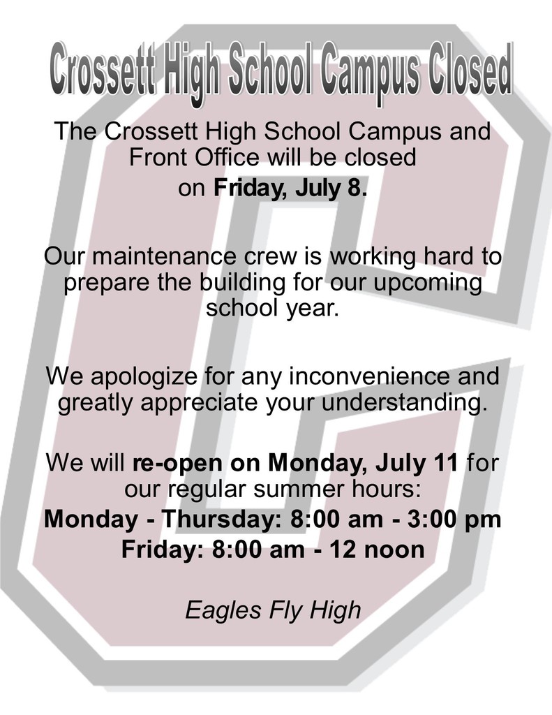 Closed July 8
