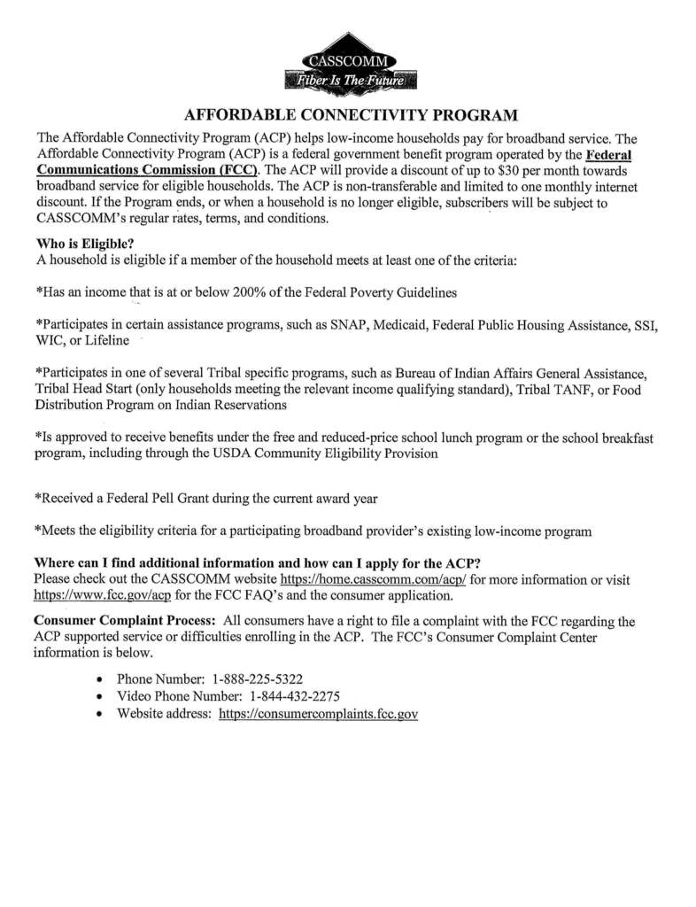 Cass Connectivity Program