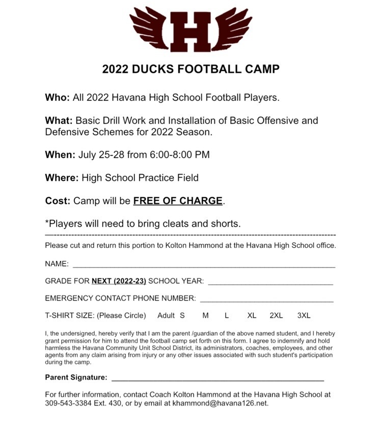 HS Camp Form