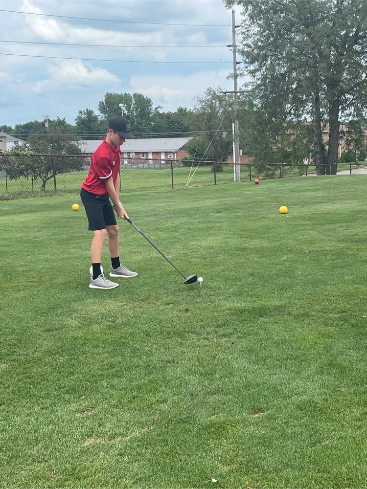 Ben teeing off on hole 2.