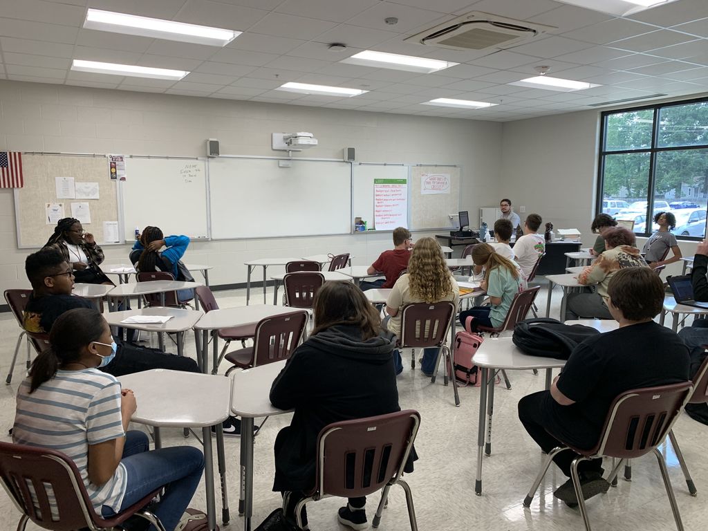 Mr. Clark's class on the first day of school