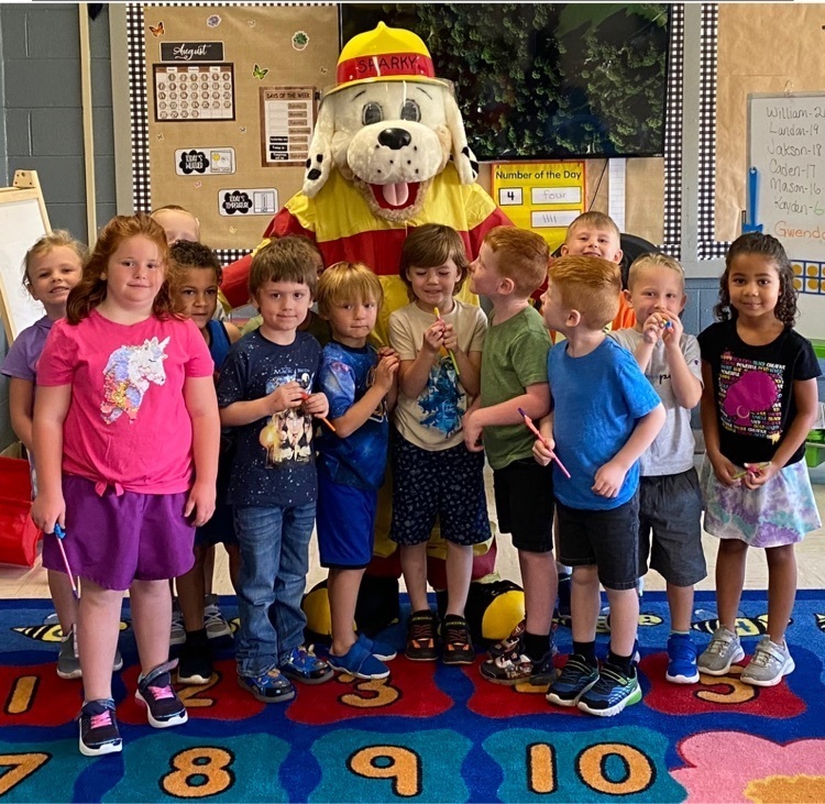 sparky visits kindergarten