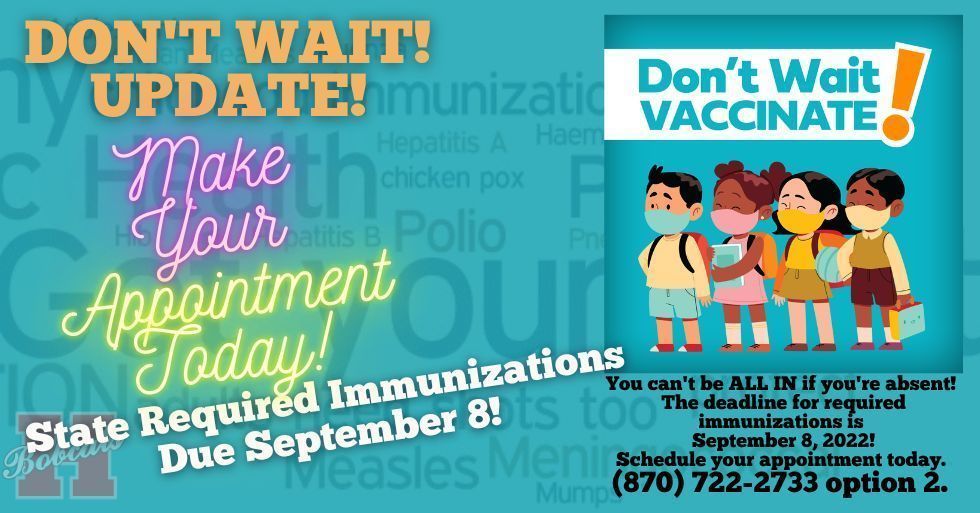 immunizations due sept 8